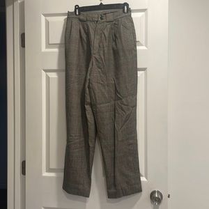 Black White 100% Wool Gingham Trouser